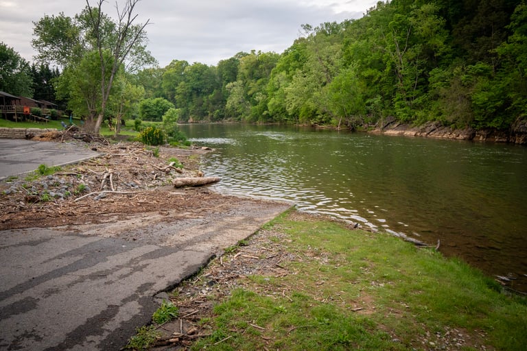 Blevins Boat Ramp on the Watauga River in Tennessee