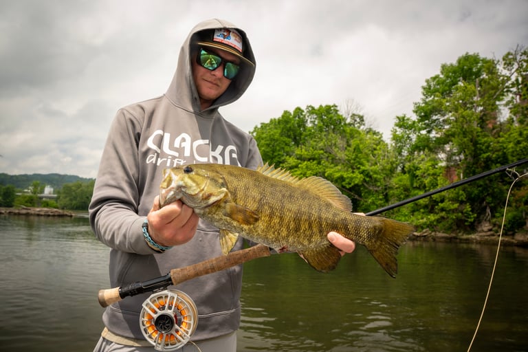 May Fly Fishing for Smallmouth bass