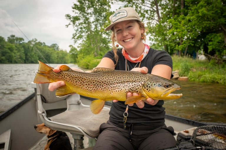 Brianne caught this streamer eating brown trout on the Watauga.