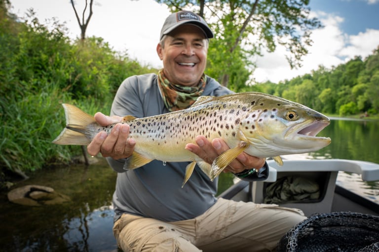 Low water mornings are ideal for sight fishing big brown trout.