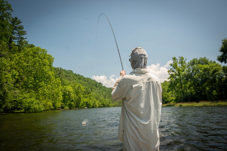 Carl made the drift that fooled this wild brown trout
