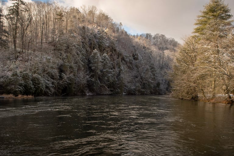 Winter days are beautiful days on the South Holston River.