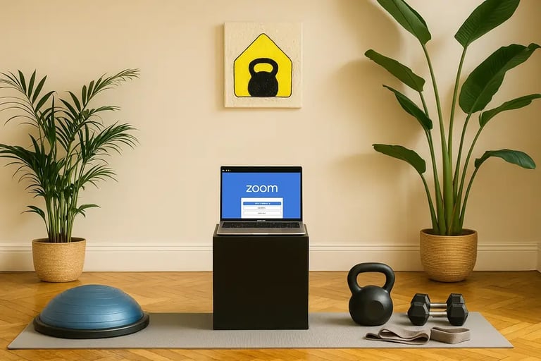 Bootcamp setup with fitness equipment.