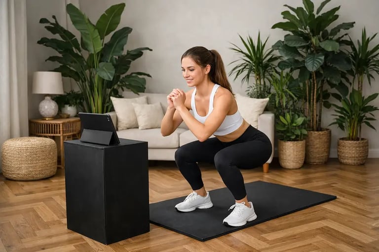 Designed fitness classes at home.