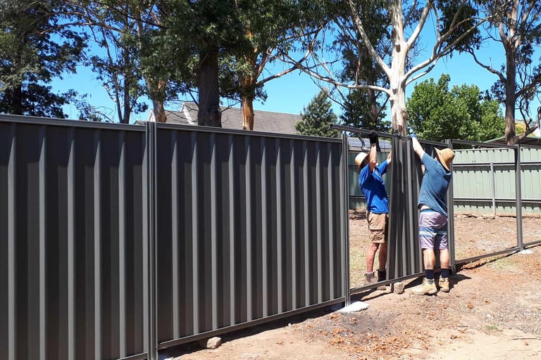 Finishing the fence