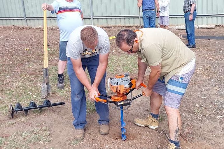 Digging post holes