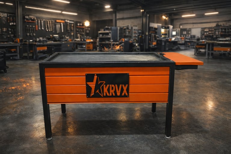 Comal taquero industrial KRVX de acero fabricado en herrería profesional para tacos y cocina