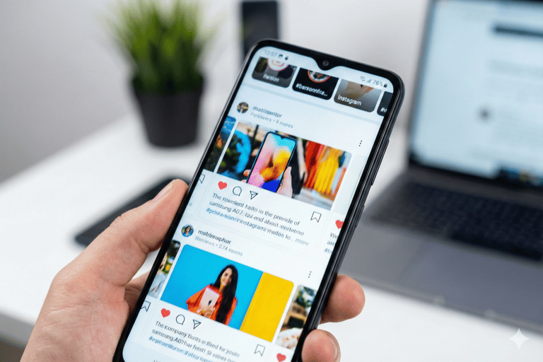 Taxa de 90Hz no Galaxy A07: fluidez que surpreende na categoria de entrada.