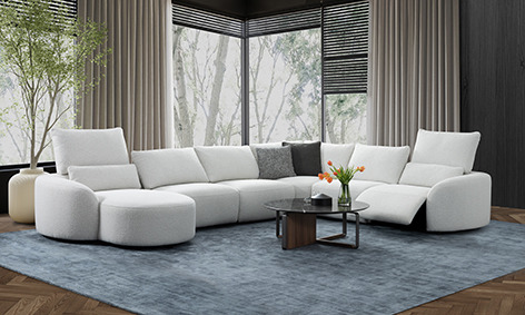 a living room with a couch and a table