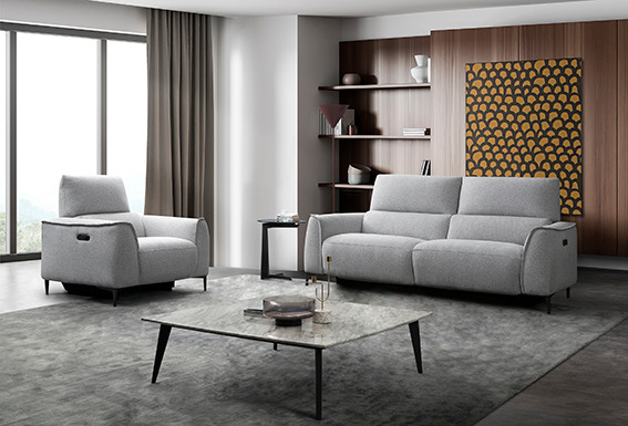 a living room with a couch and a table