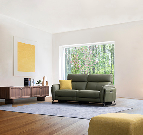 a living room with a couch and a television