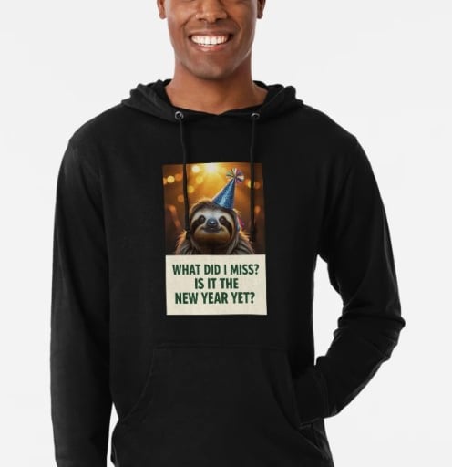 Slot on new year tshirt.