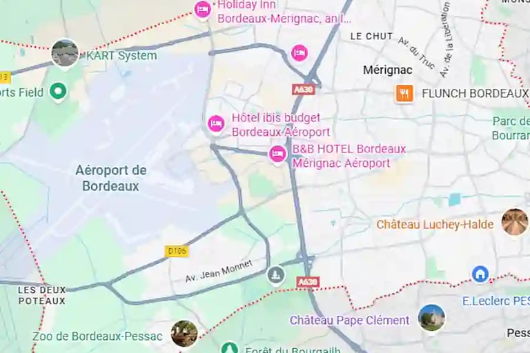 carte de la ville de mérignac