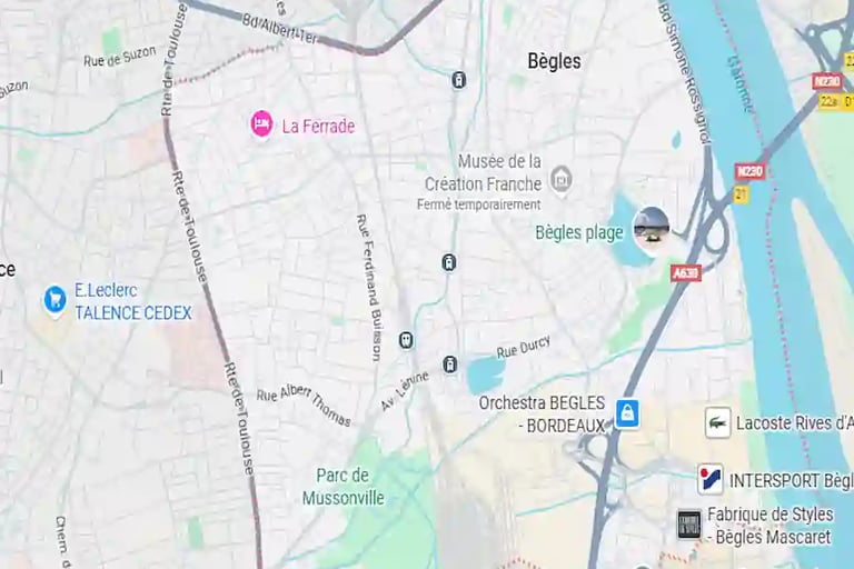 carte de la ville de Bègles