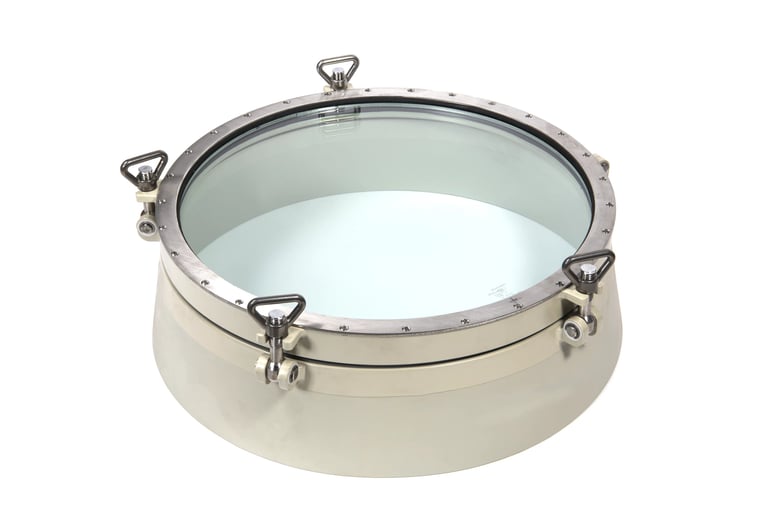 Extra Large 600mm opening porthole Steel and stainless