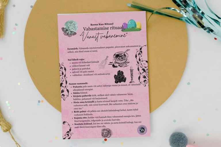 Roosa Kuu rituaal Soul Sisters Tarot