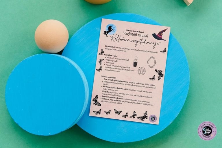 Sinise Kuu Prinditavad Rituaalid Soul Sisters Tarot