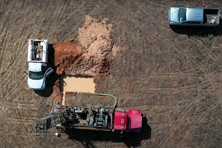 well drilling truck