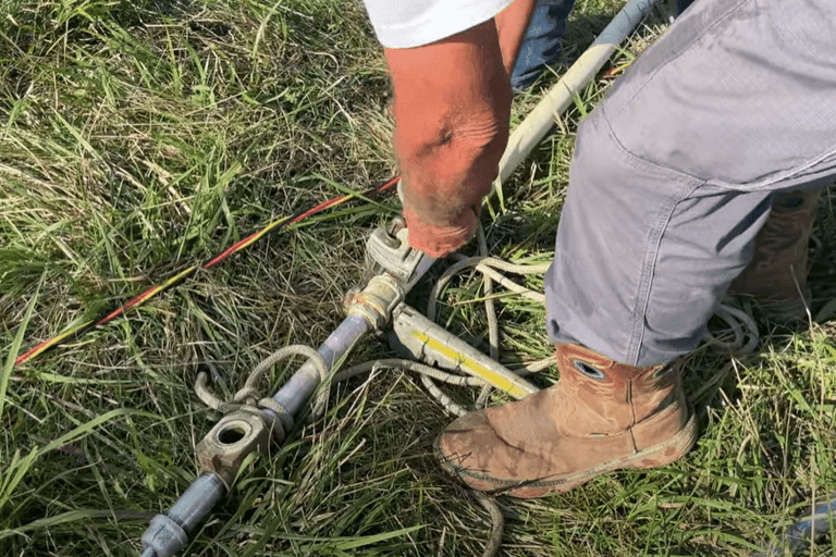 man installing new pipe fittings