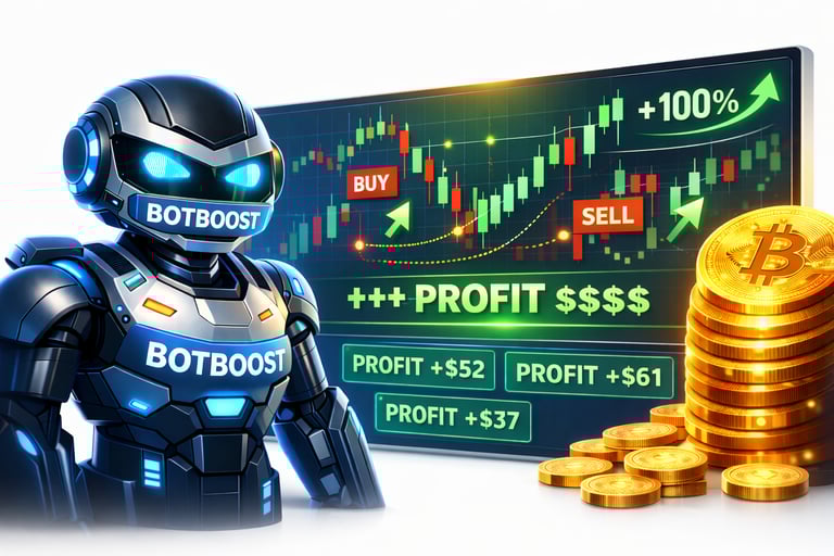 Automated crypto scalping bot executing fast trades with profit