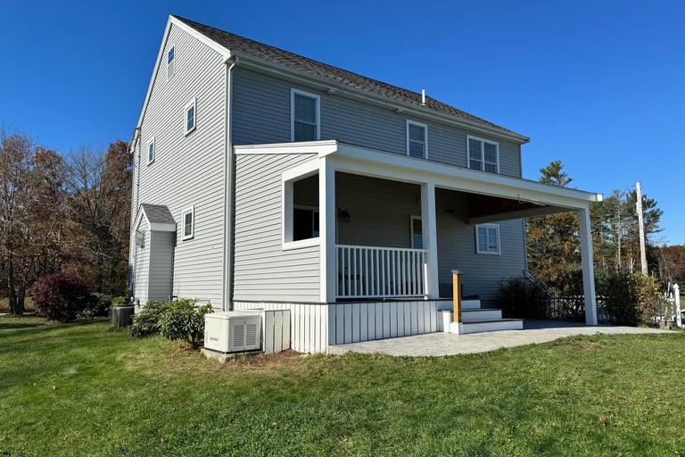 covered deck roof canopy construction Halifax MA