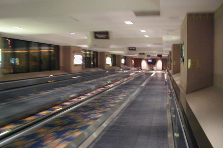 Moving walkway connecting Luxor and Excalibur Las Vegas