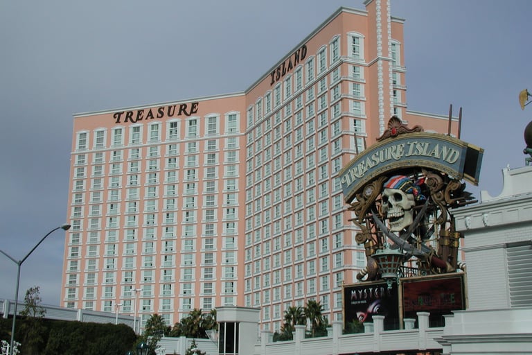 Treasure Island Las Vegas with the original sign