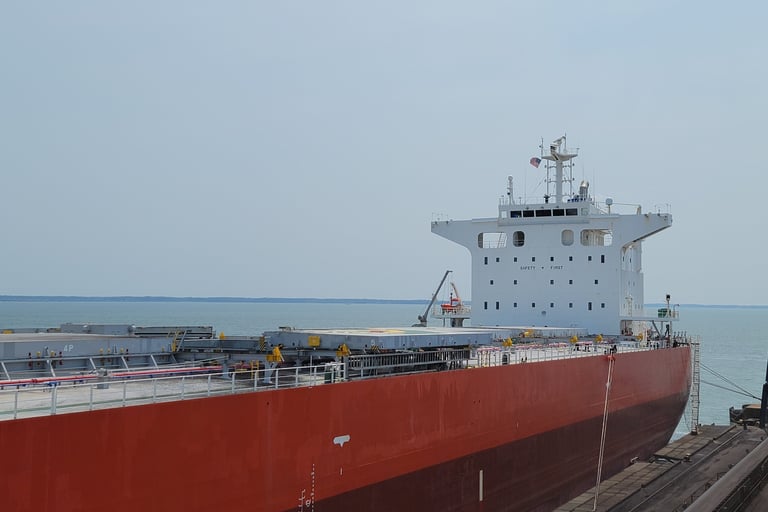 Bulk carrier survey and cargo hold inspection at the Port of Norfolk