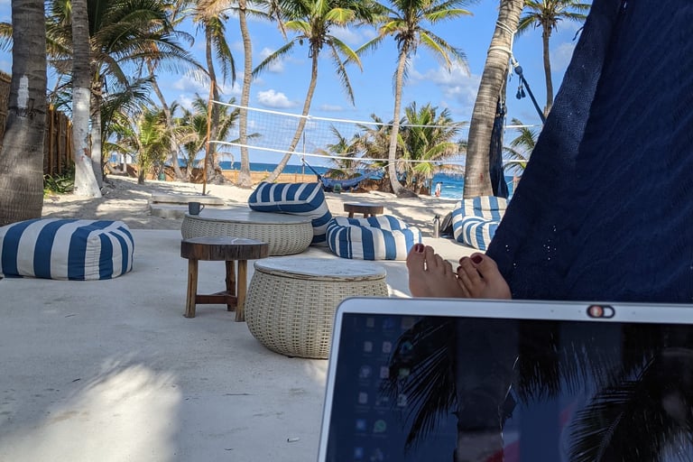 office on the beach in Isla Mujeres, Mexico