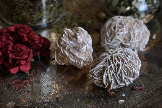 Desert Rose is a form of gypsum & is a popular grounding stone