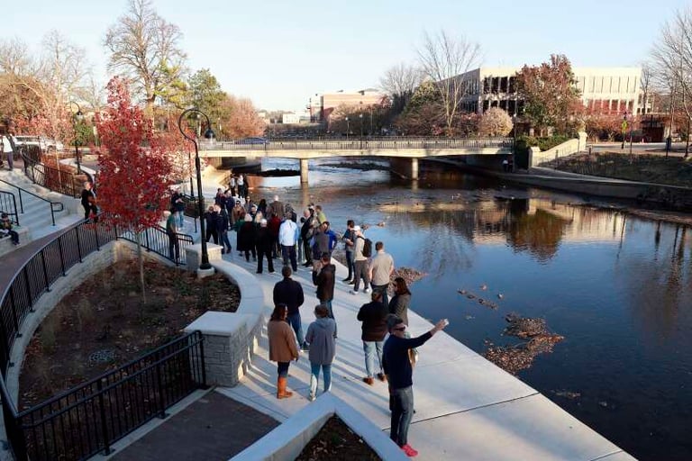 Downtown Naperville riverwalk reliable courier service young's delivery service