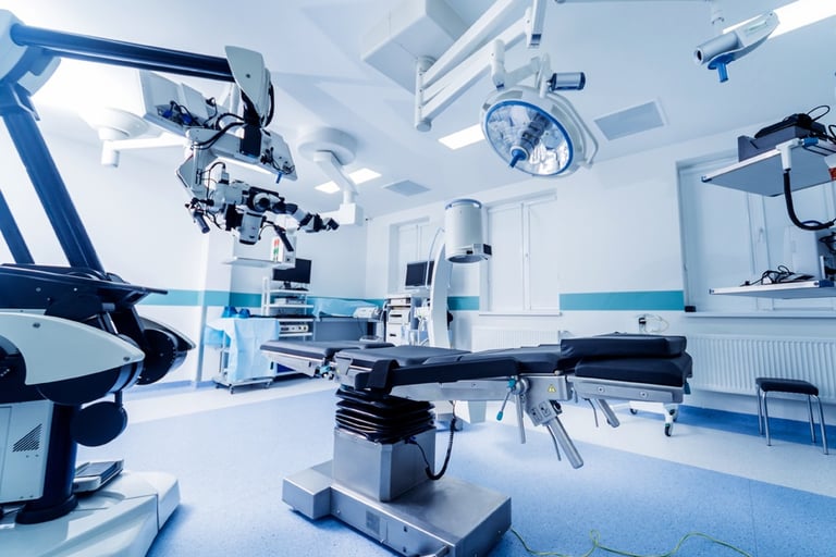 Lavoratorio con varios dispositivos medicos