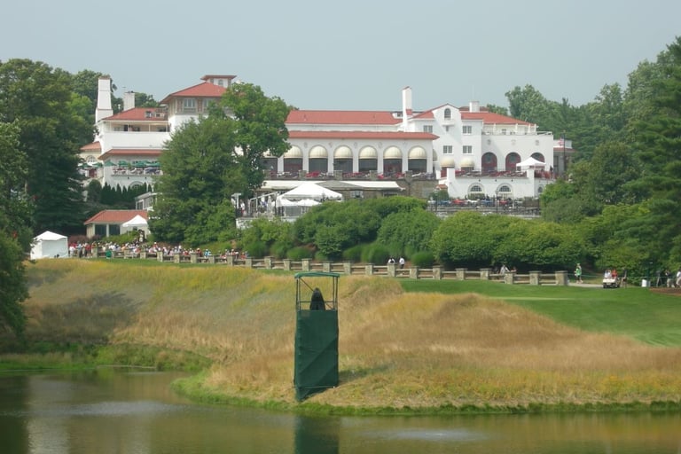 A view of the exclusive Congressional Country Club in Maryland, USA