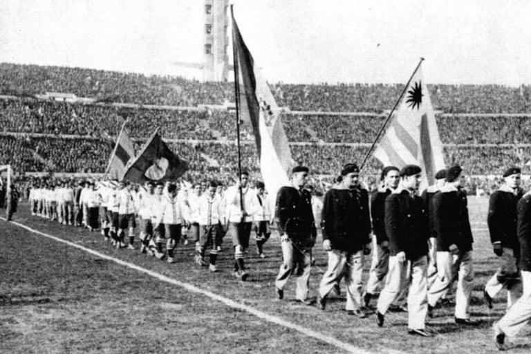 Opening ceremony of the 1930 World Cup in Uruguay