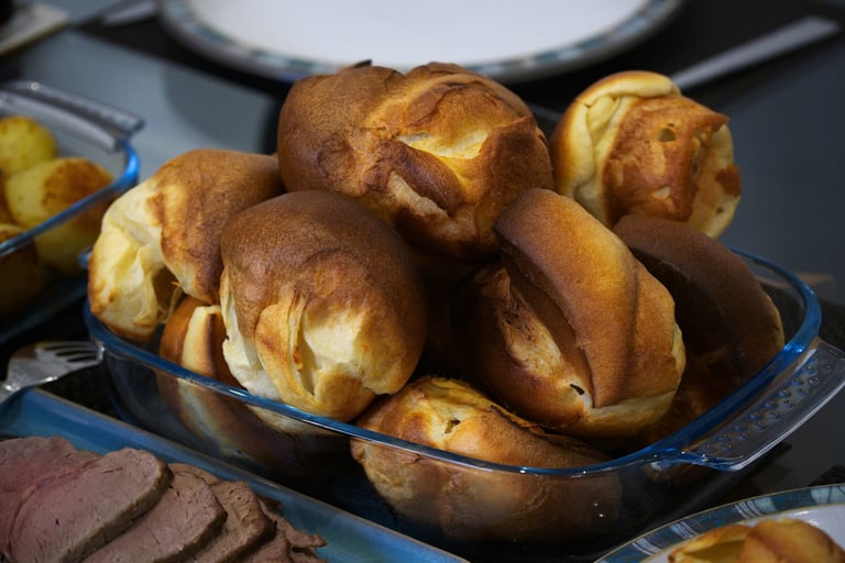 Famous Yorkshire puddings ready to eat