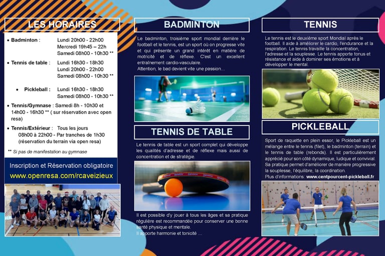 Plaquette présentation Raquette club Aveizieux - P2