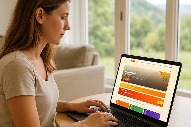 Mulher trabalhando no notebook