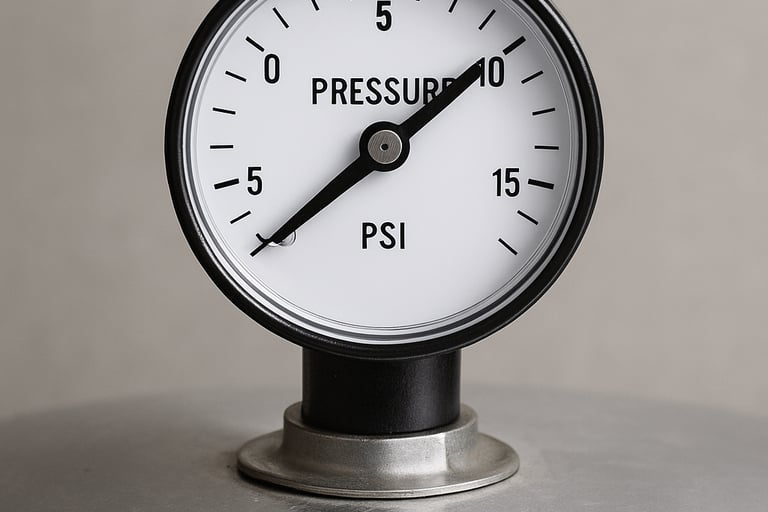 pressure cooker guage at 10 percent