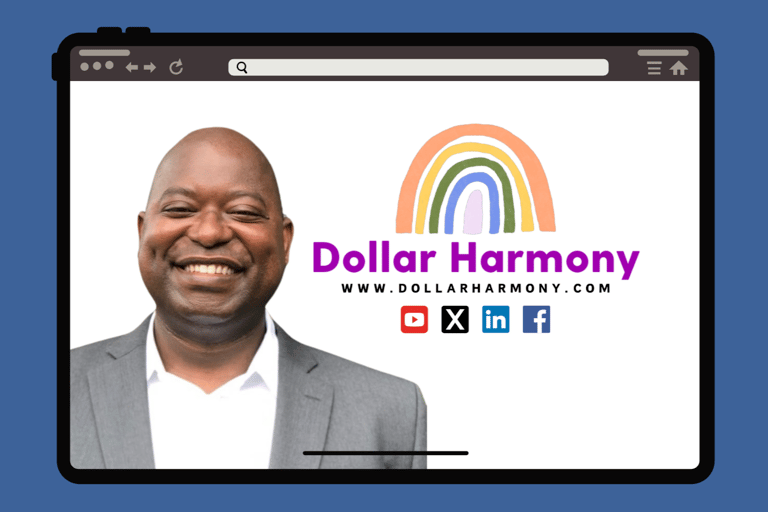 a financial coach in a suit and tie smiling at the camera