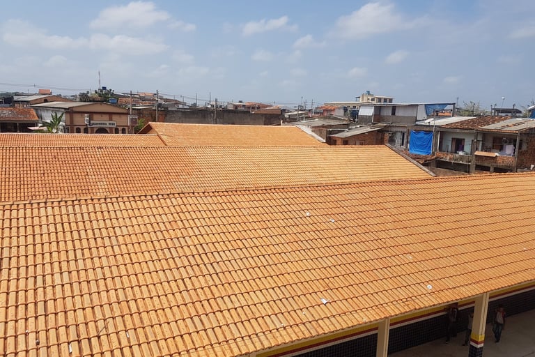 Telhado reformado pela ECOPA Engenharia