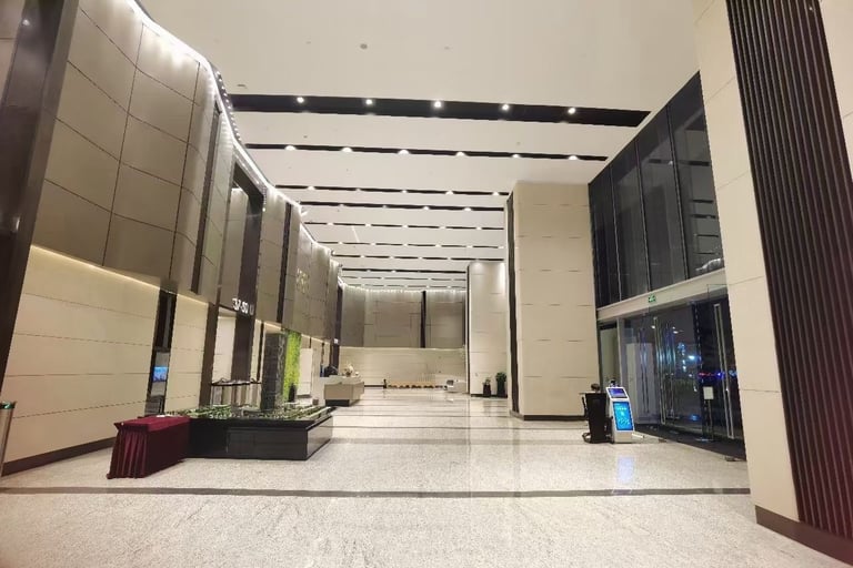 Main lobby of bodylife's officee in Huijin International Finance Center