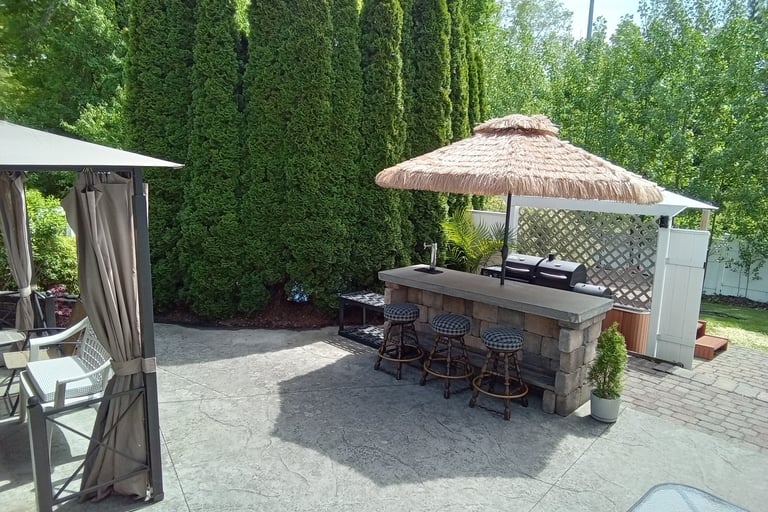 Tiki Bar with Beer Tap