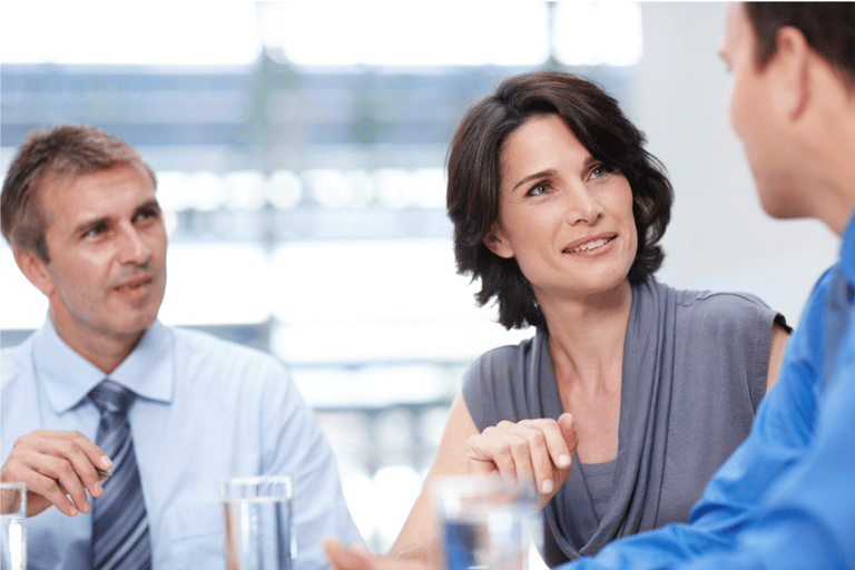 a woman with attention