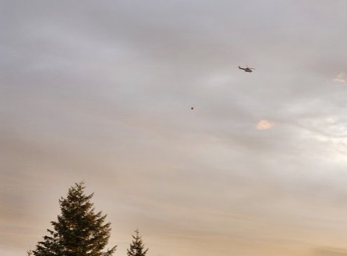 Helicopter with a giant bucket of water, summer 2022