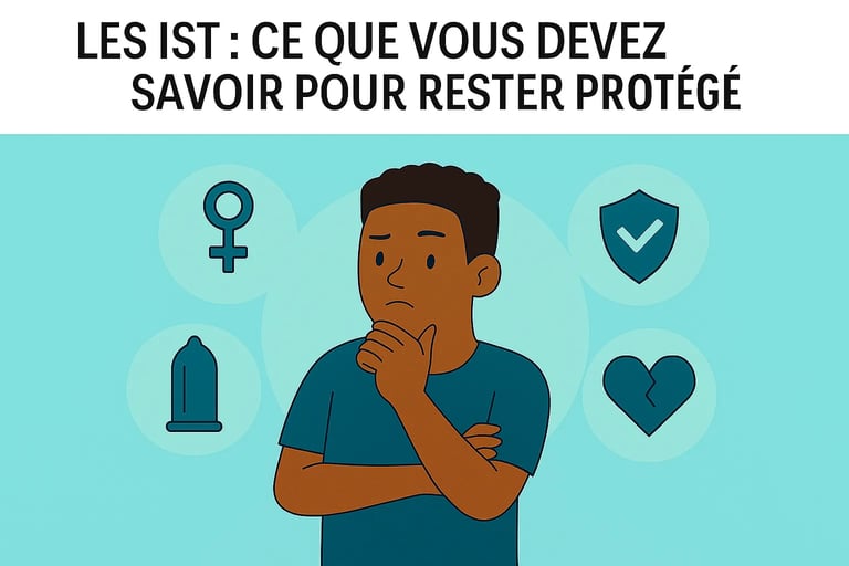 illustration éducative sur la prévention des infections Sexuellement Transmissibles (IST), recherchesante.com