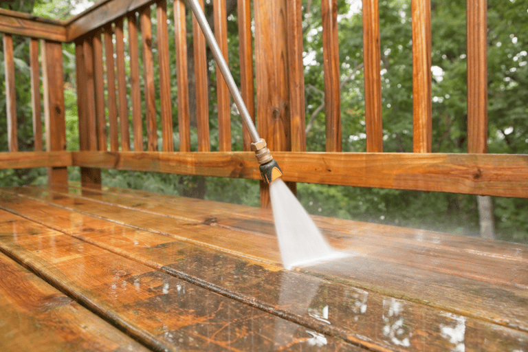 Removing dirt and grime efficiently with Cleanmax pressure washing services.