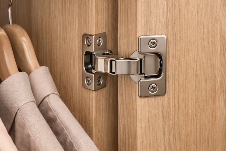 wardrobe cabinet hinge installation