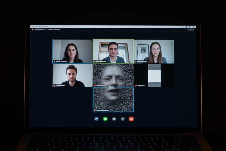 Close-up of computer screen showing extra call