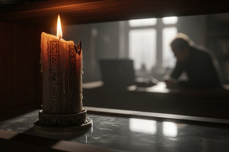 Half-burned candle