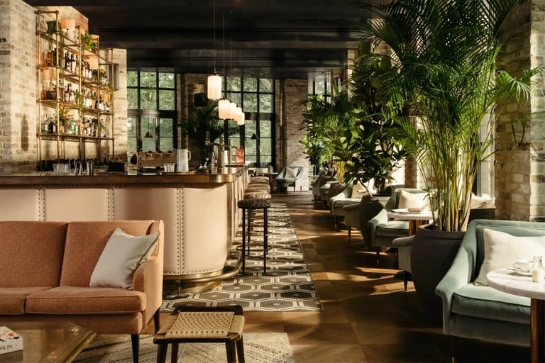 the Hoxton hotel's dining room